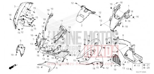 ABDECKUNG, VORNE/KUEHLERGITTER ADV350AT de 2026